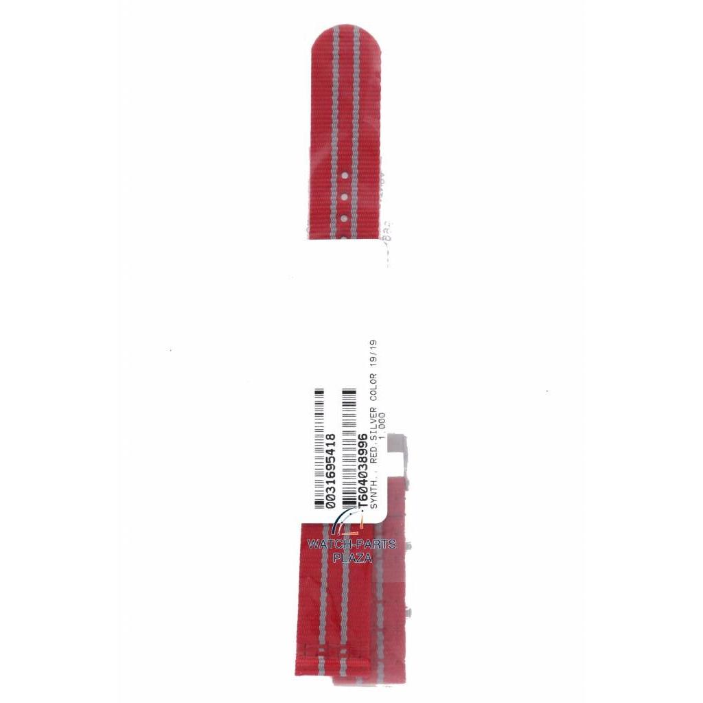 Tissot T095417 Houston Rockets Watch Band T604038996 Red Textile 19 mm Quickster - Watch Plaza