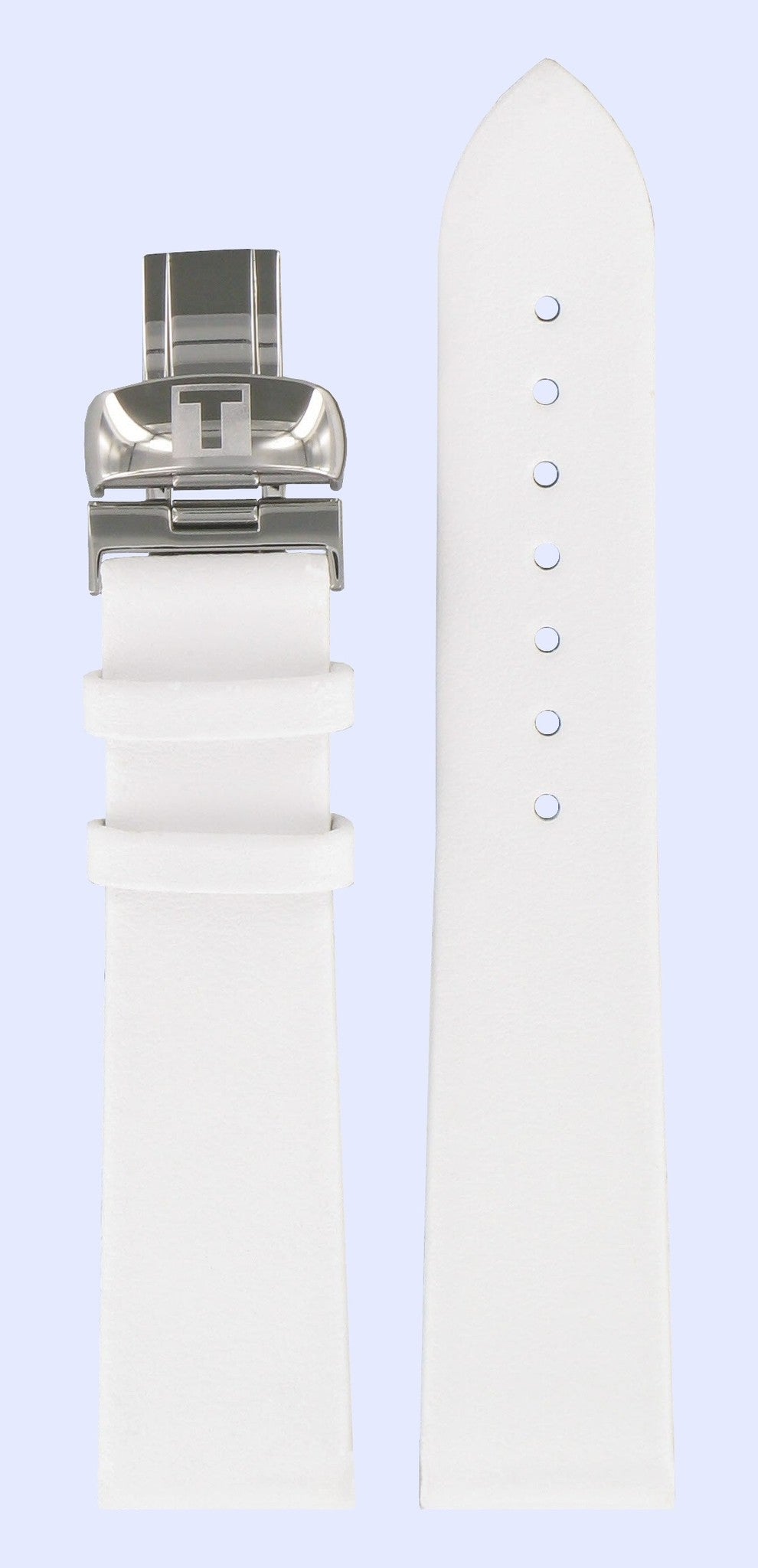 Tissot T11135571 T - Trend T11 Watch Band T600013548 White Leather 18 mm BellflHour - Watch Plaza