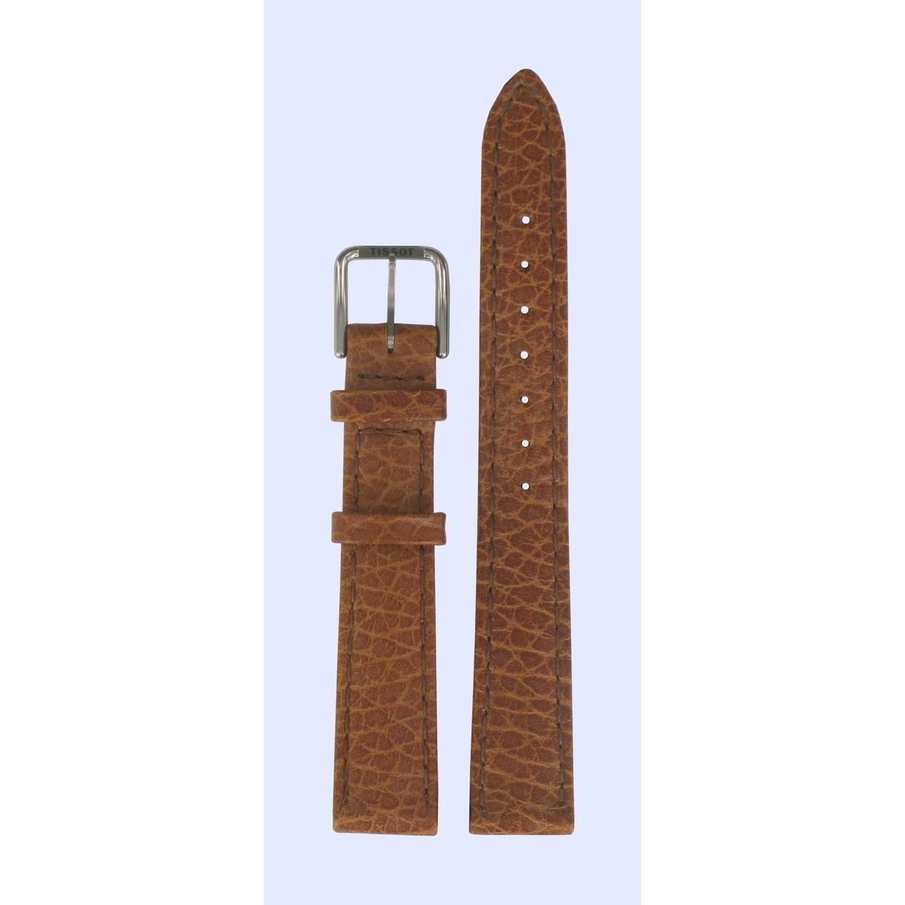 Tissot T25211121 Watch Band T600013177 Brown Leather 14 mm PR 100 - Watch Plaza