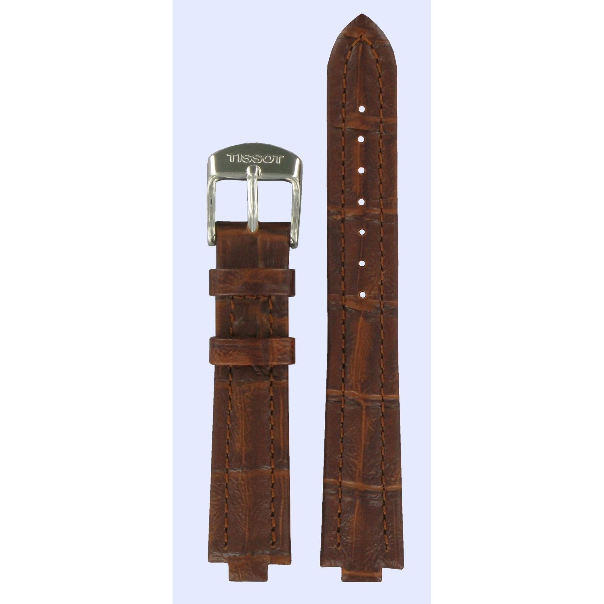 Tissot T28211121 & T28211111 Watch Band T600013575 Brown Leather 07,5 mm PR 200 - Watch Plaza
