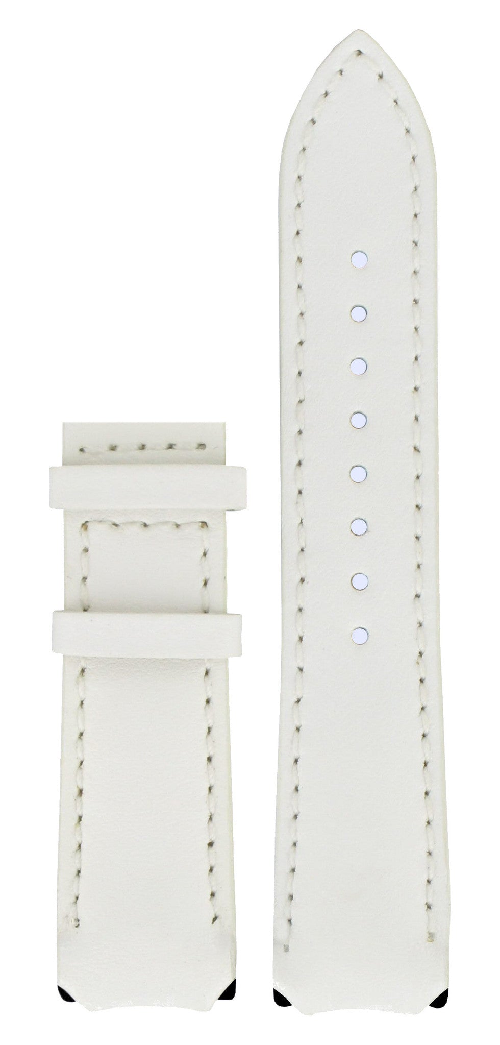 Tissot T33155811 & T33155811 XL Watch Band T610017067 White Leather 20 mm T - Touch - Watch Plaza