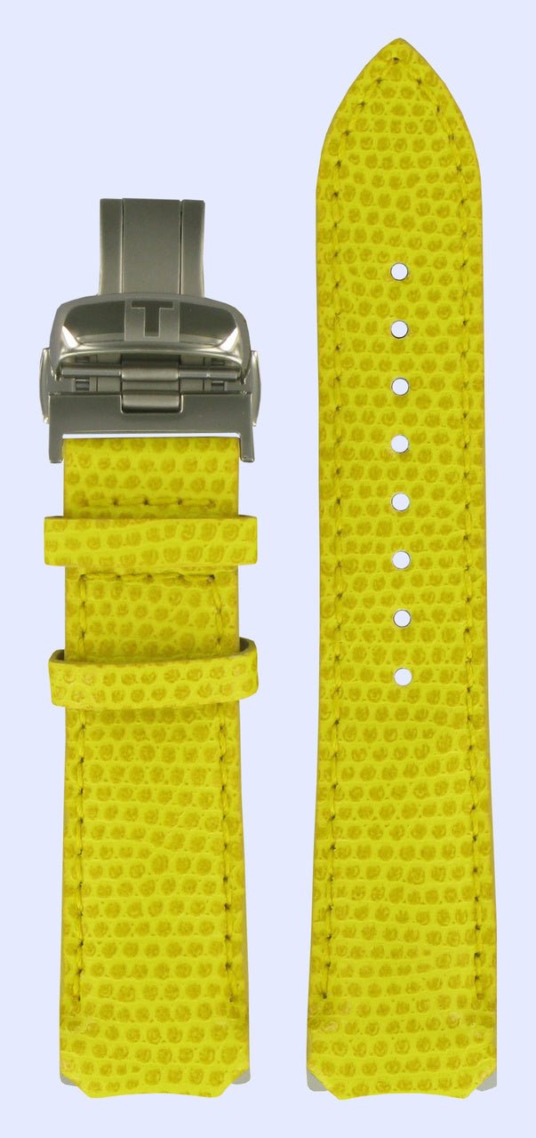 Tissot T33760882 Watch Band T600020732 Yellow Leather 20 mm T - Touch Nascar - Watch Plaza