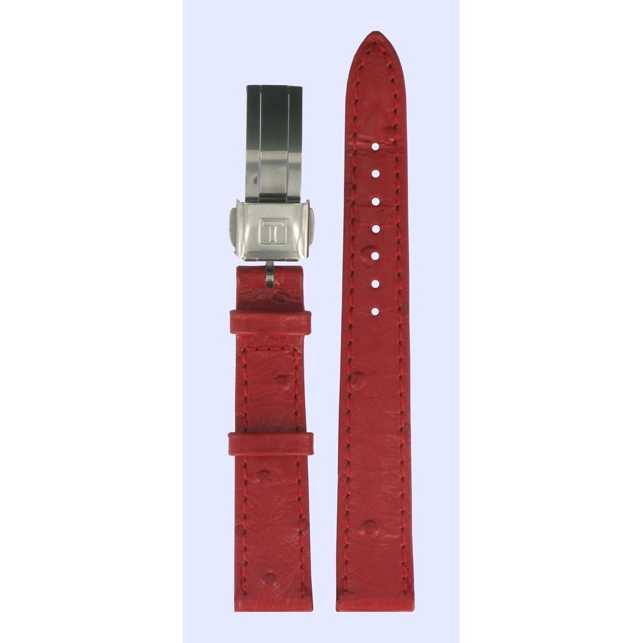 Tissot T4611 & T4621 Watch Band T600013192 Red Leather 14 mm Ballade - Watch Plaza