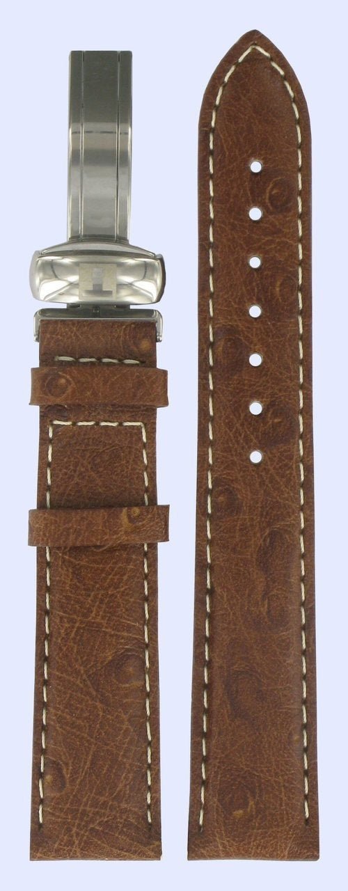 Tissot T46241841 Watch Band T600013324 Brown Leather 18 mm Ballade - Watch Plaza