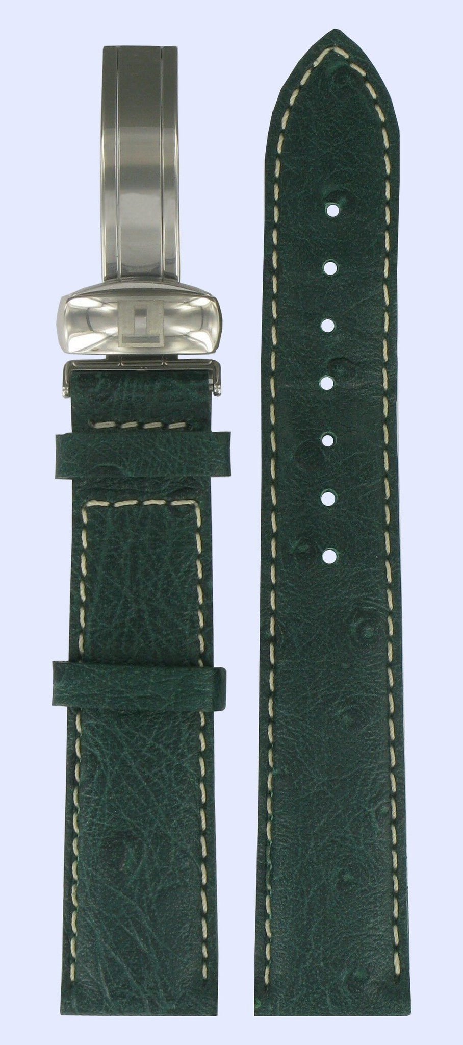 Tissot T46245831 Watch Band T600013325 Green Leather 18 mm Ballade - Watch Plaza