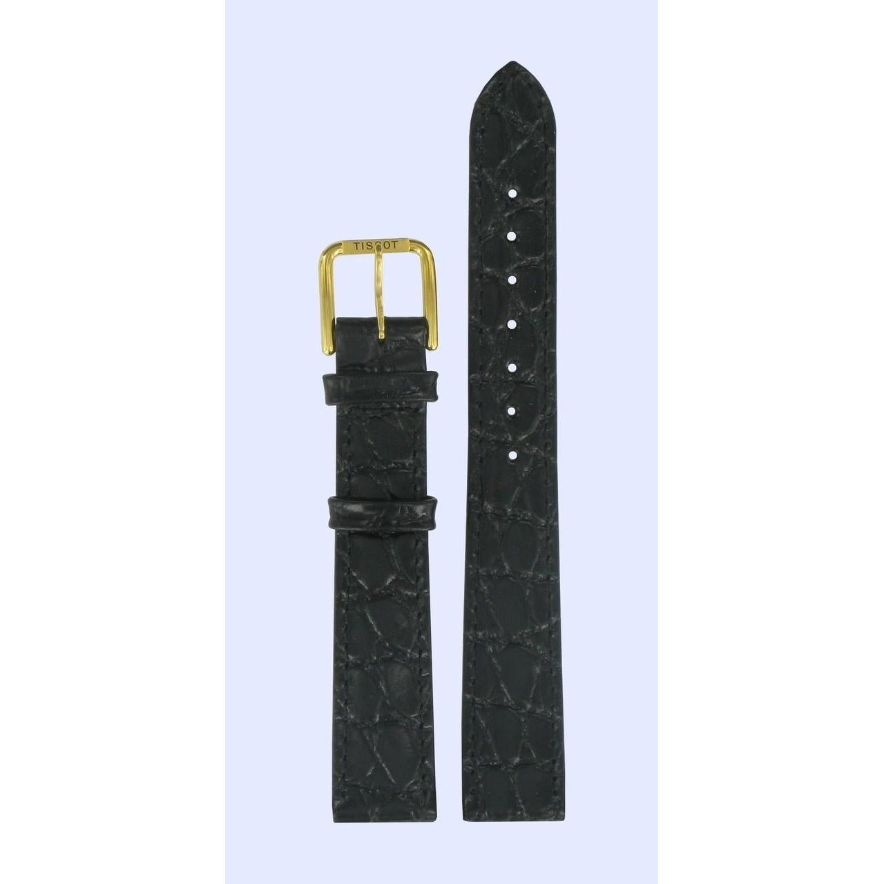 Tissot T52512 T - Classic Watch Band T600013057 Black Leather 14 mm Desire - Watch Plaza