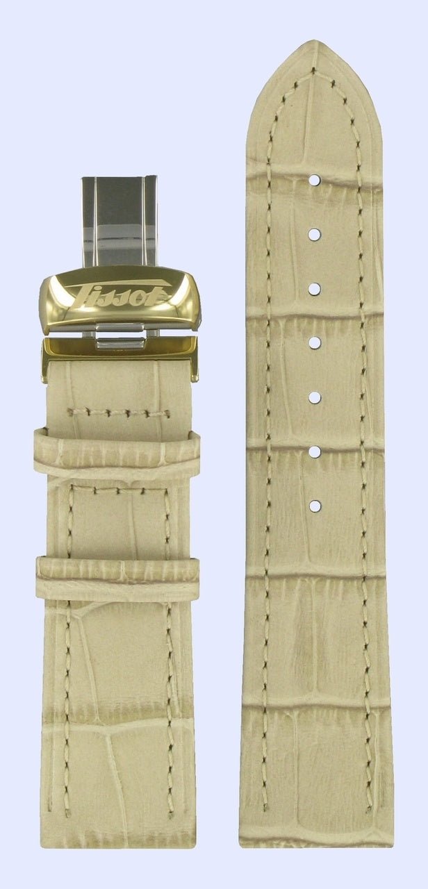 Tissot T56561232 Heritage Watch Band T600025403 Cream Leather 20 mm Prince - Watch Plaza