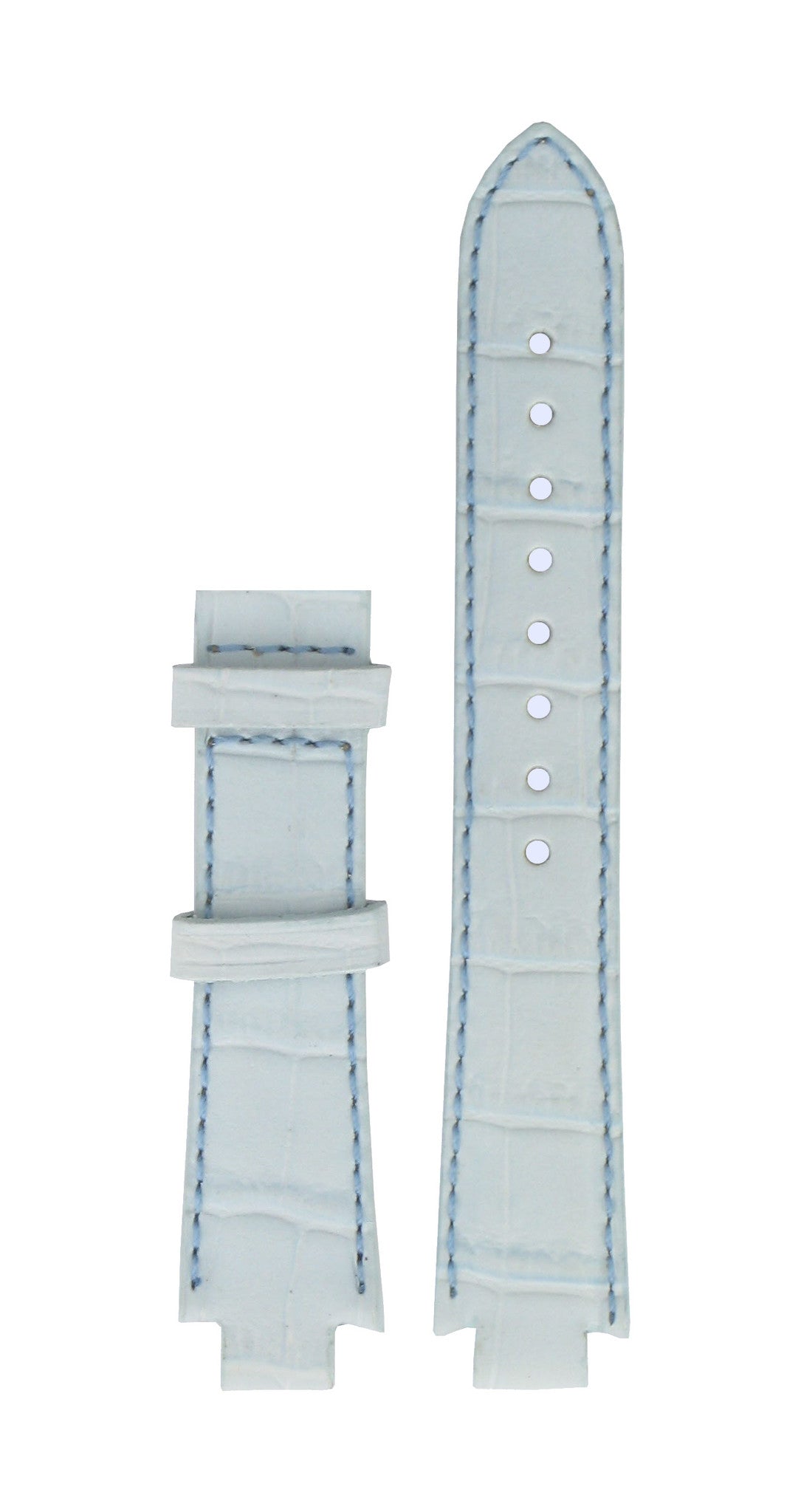 Tissot T60123983 Watch Band T610014645 Light Blue Leather 09,5 mm TXL - TXS - Watch Plaza