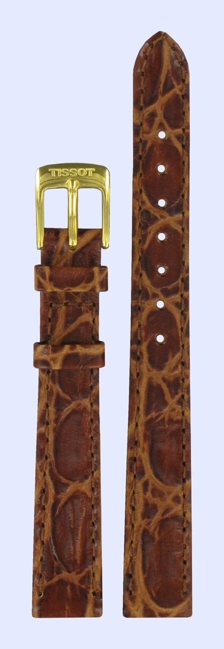 Tissot T71313021 & T71213021 Watch Band T600021325 Brown Leather 12 mm Carson - Watch Plaza