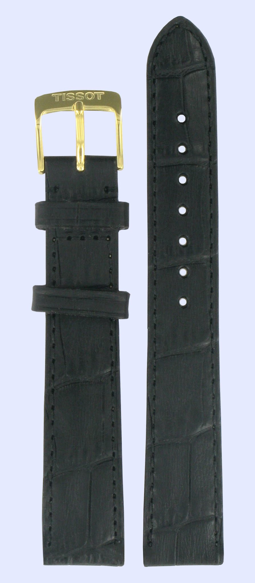 Tissot T71315976 Watch Band T600027503 Black Leather 16 mm Jasmin - Watch Plaza