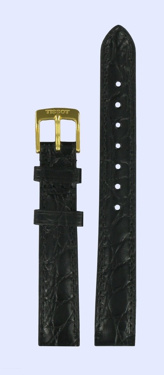 Tissot T71331273 Watch Band T600027563 Black Leather 14 mm Sunland - Watch Plaza