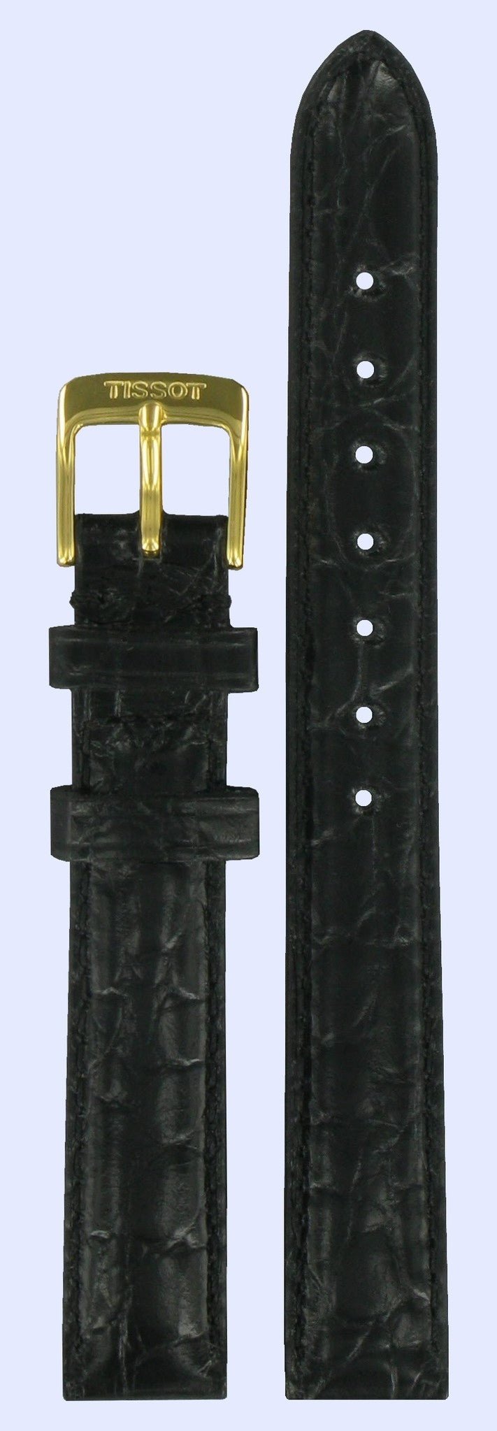 Tissot T71332234 & T71313334 Watch Band T600019683 Black Leather 13 mm Sculpture Line - Watch Plaza