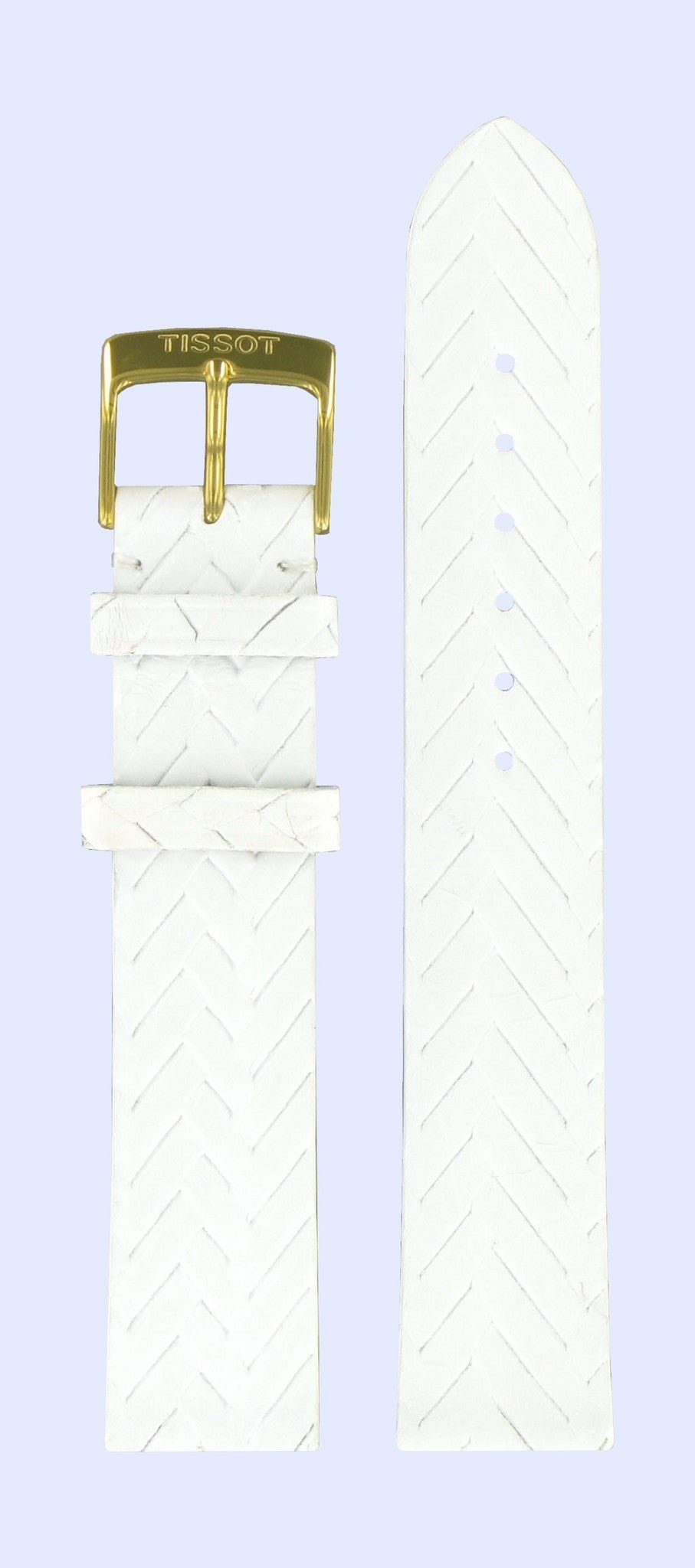 Tissot T71333632 Watch Band T600021156 White Leather 17 mm Secret Love - Watch Plaza