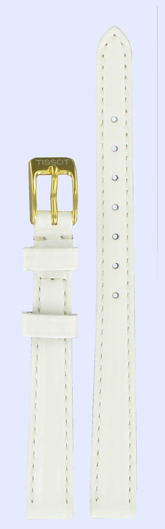 Tissot T71334334 & T71334134 Watch Band T600021145 White Leather 10 mm New Helvetia - Watch Plaza