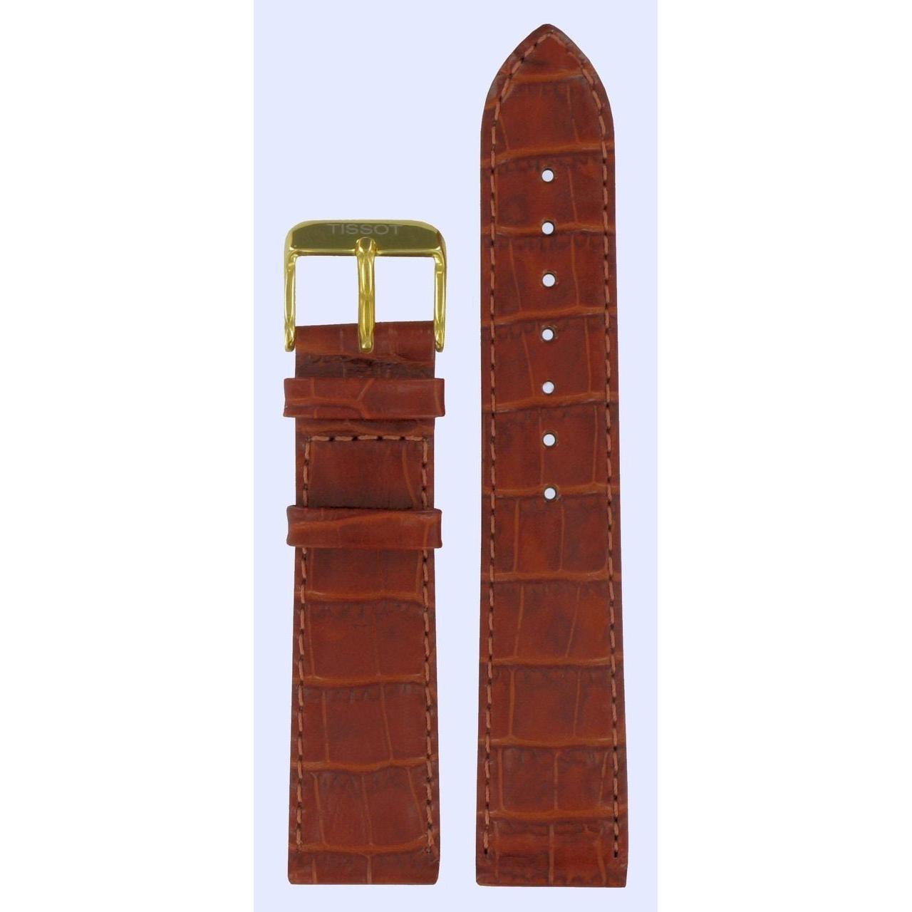 Tissot T7135 & T7136 Oroville Watch Band T600013487 Brown Leather 20 mm Sunland - Watch Plaza