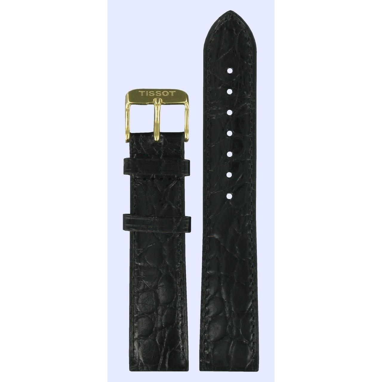 Tissot T71361773 Watch Band T600027562 Black Leather 20 mm Sunland - Watch Plaza