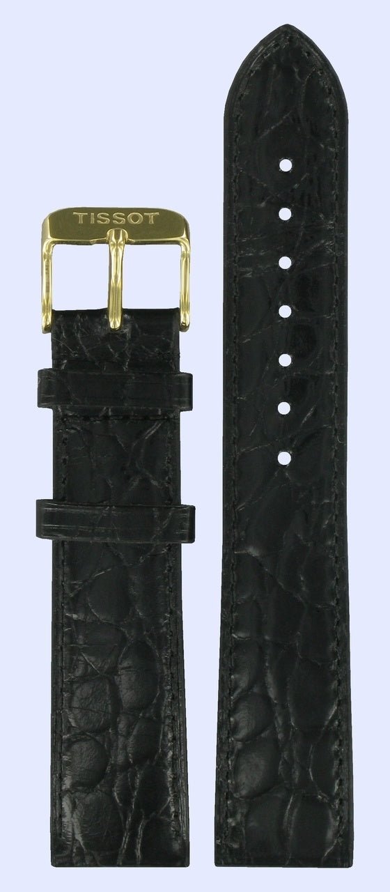 Tissot T71361773 Watch Band T600027562 Black Leather 20 mm Sunland - Watch Plaza