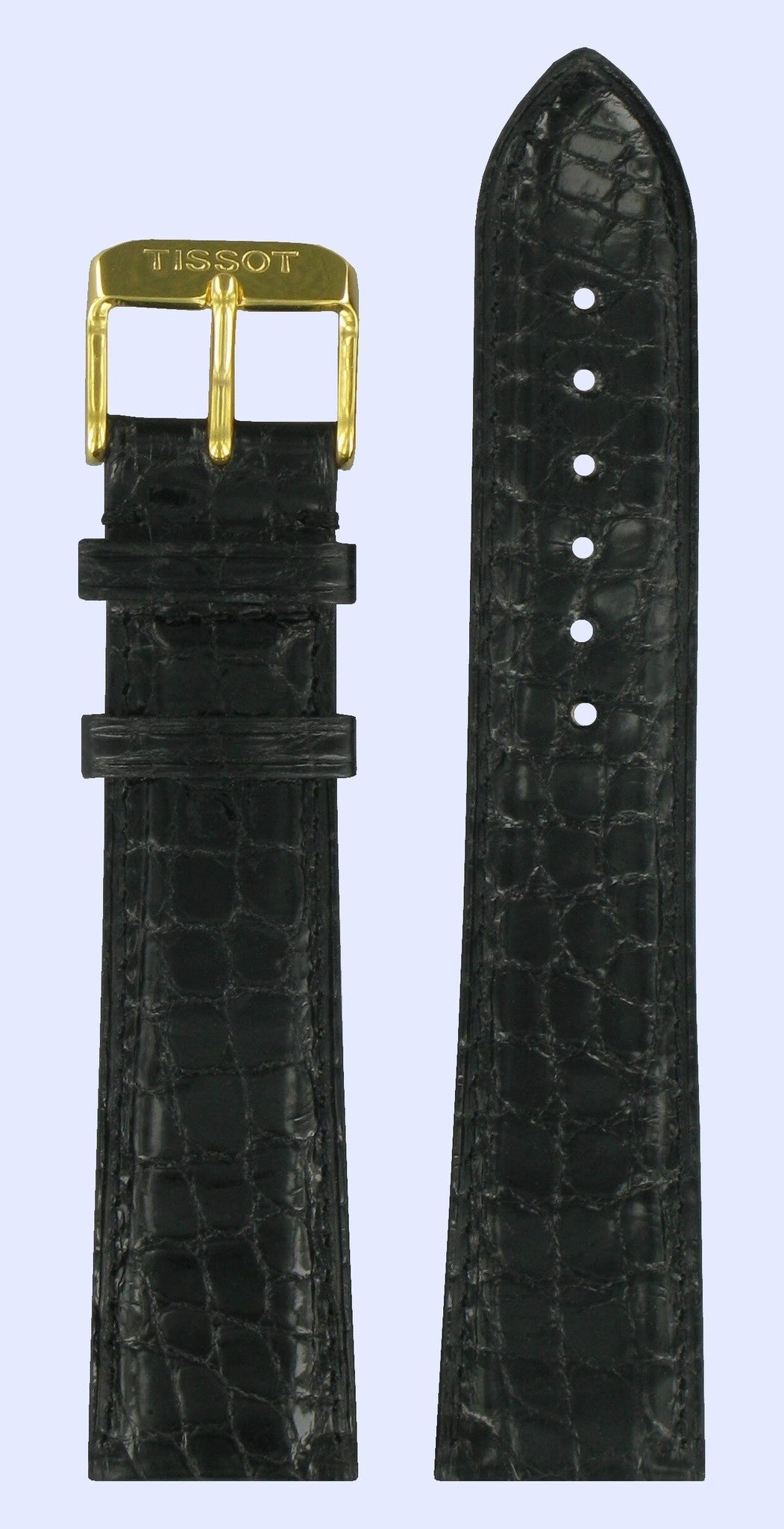 Tissot T71361832 Watch Band T600019693 Black Leather 21 mm New Helvetia - Watch Plaza