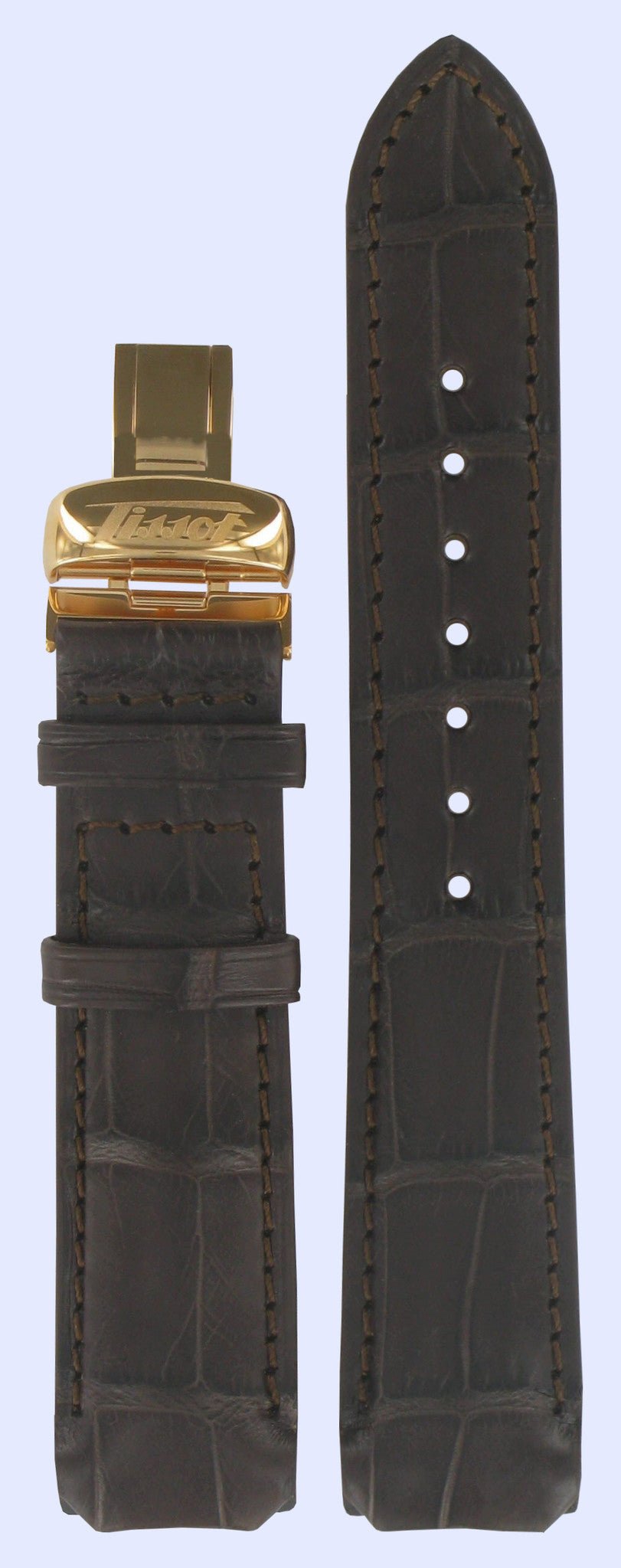 Tissot T71844511 Watch Band T600022971 Dark Brown Leather mm T - Touch - Watch Plaza