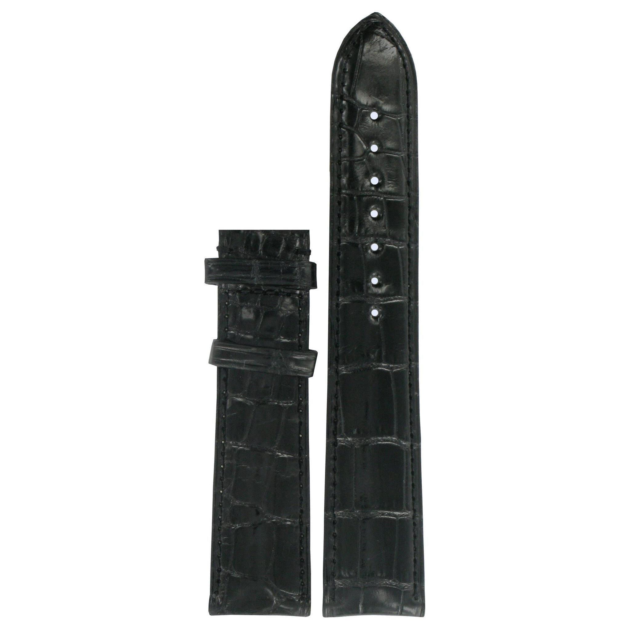Tissot T71846054 Watch Band T610021153 Black Leather 20 mm Sculpture Line - Watch Plaza