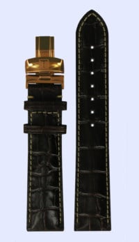 Tissot T905643A, T905638A, T905627A & T7184 Watch Band T600026423 Dark Brown Leather 20 mm Sculpture Line - Watch Plaza