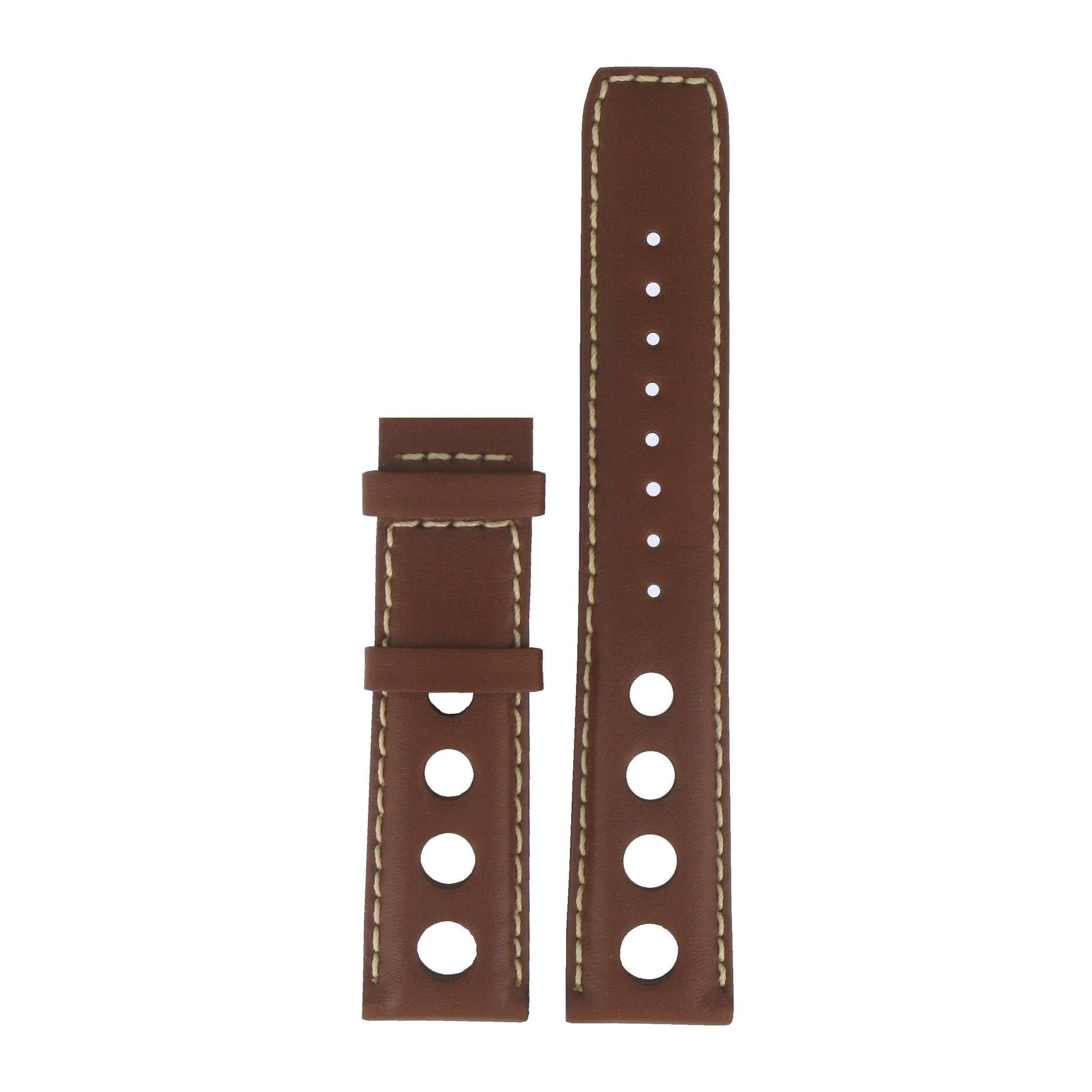 Tissot T91141631 & T91141351 XL Watch Band T610016986 Brown Leather 20 mm PRS 516 - Watch Plaza
