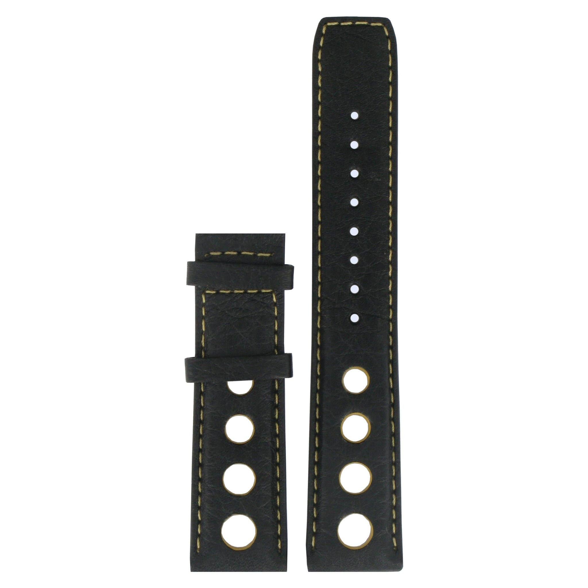 Tissot T91142851 & T91142781 Watch Band T610014548 Black Leather 20 mm PRS 516 - Watch Plaza