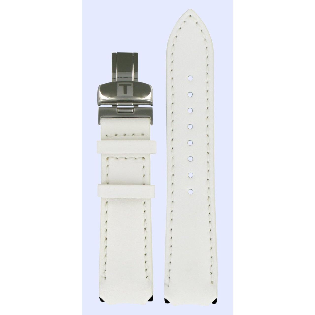 Tissot Z252/352 - T33155811 Watch Band T600013559 White Leather 20 mm T - Touch - Watch Plaza