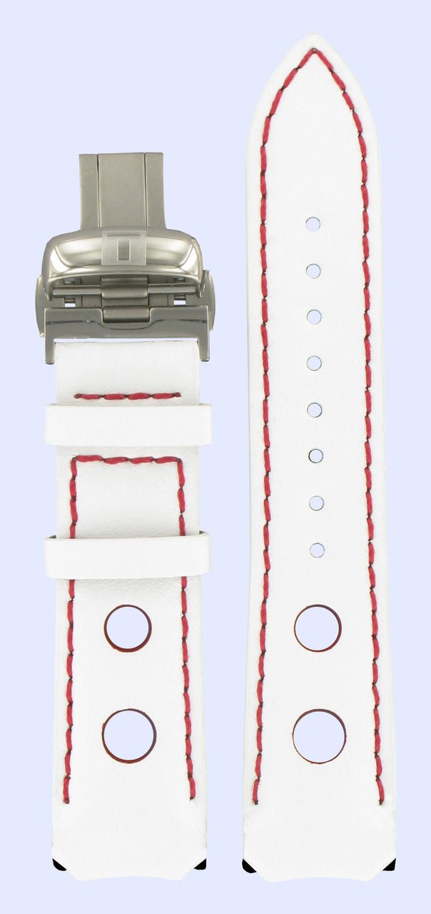 Tissot Z252/352 & Z253/353 Danica Patrick Watch Band T600020327 White Leather 20 mm T - Touch - Watch Plaza