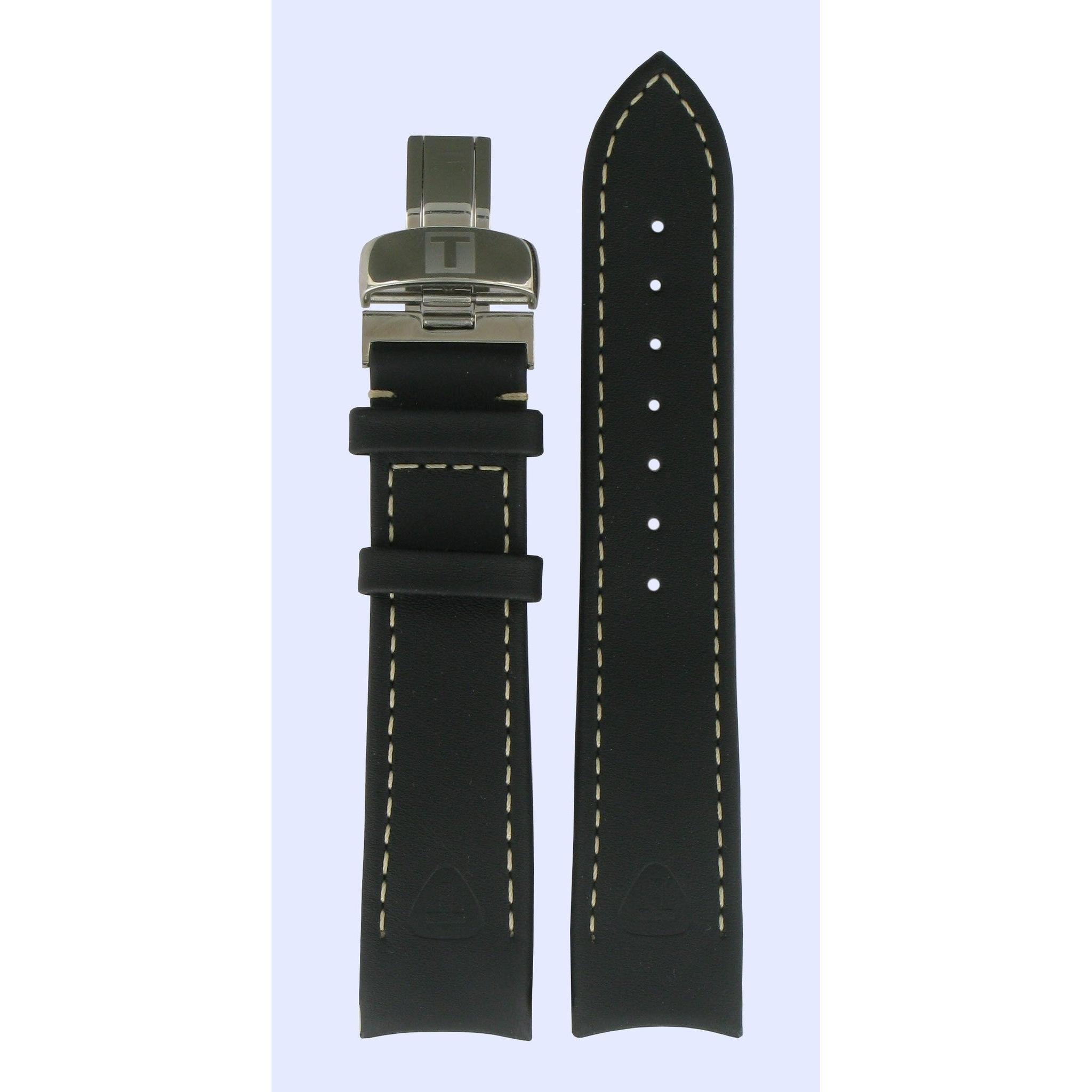Tissot Z360/260 - T40142651 Watch Band T600019694 Black Leather 20 mm Silen - T - Watch Plaza