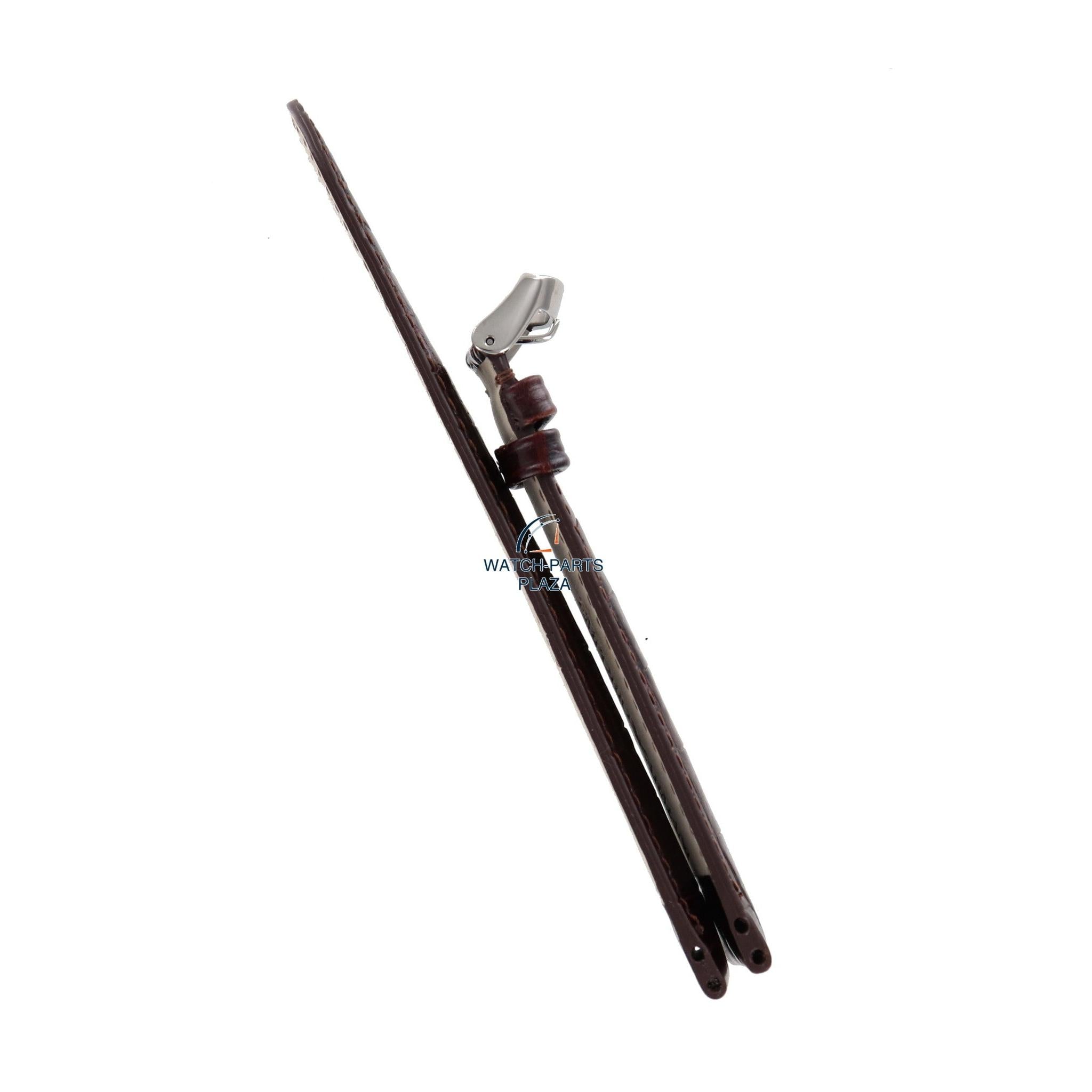 Watch Band AR0248 & AR0255 Emporio Armani dark brown leather strap 22mm original & 4 pins - Watch Plaza