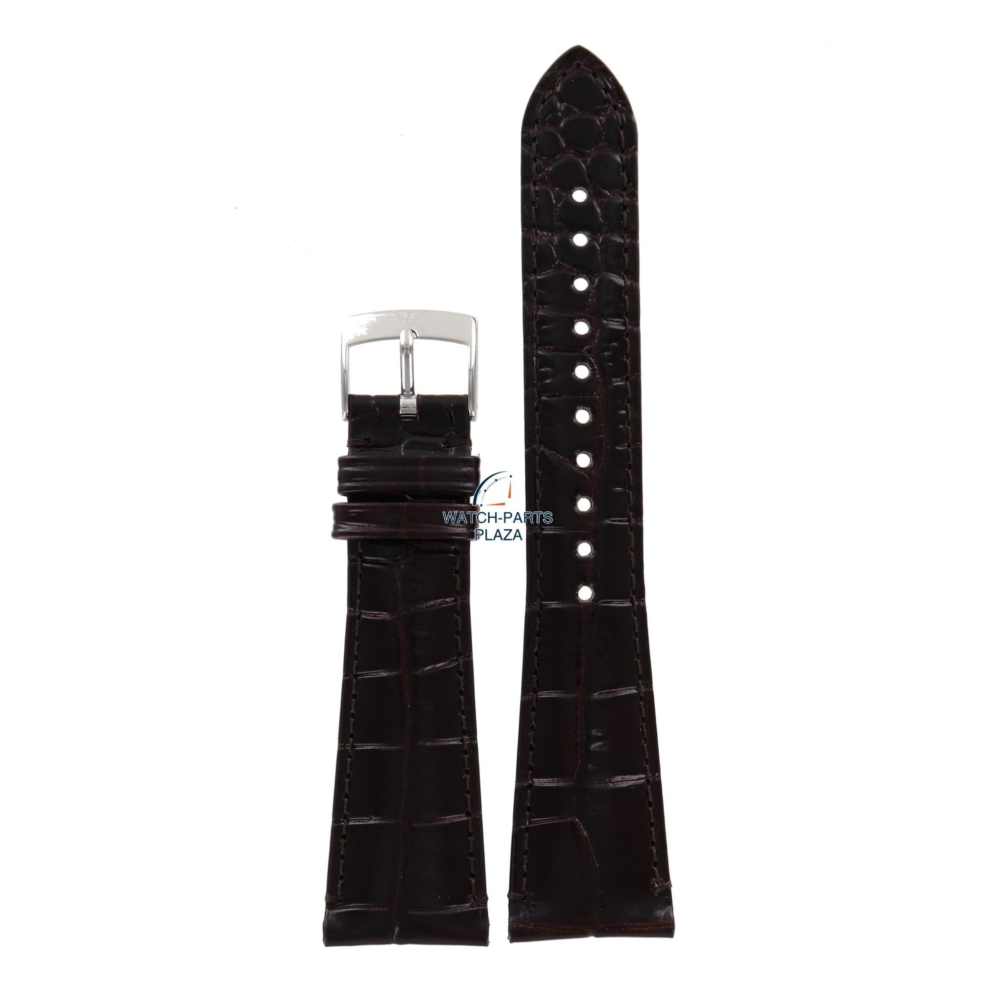 Watch Band AR0285 Emporio Armani dark brown leather strap 22mm original - Watch Plaza