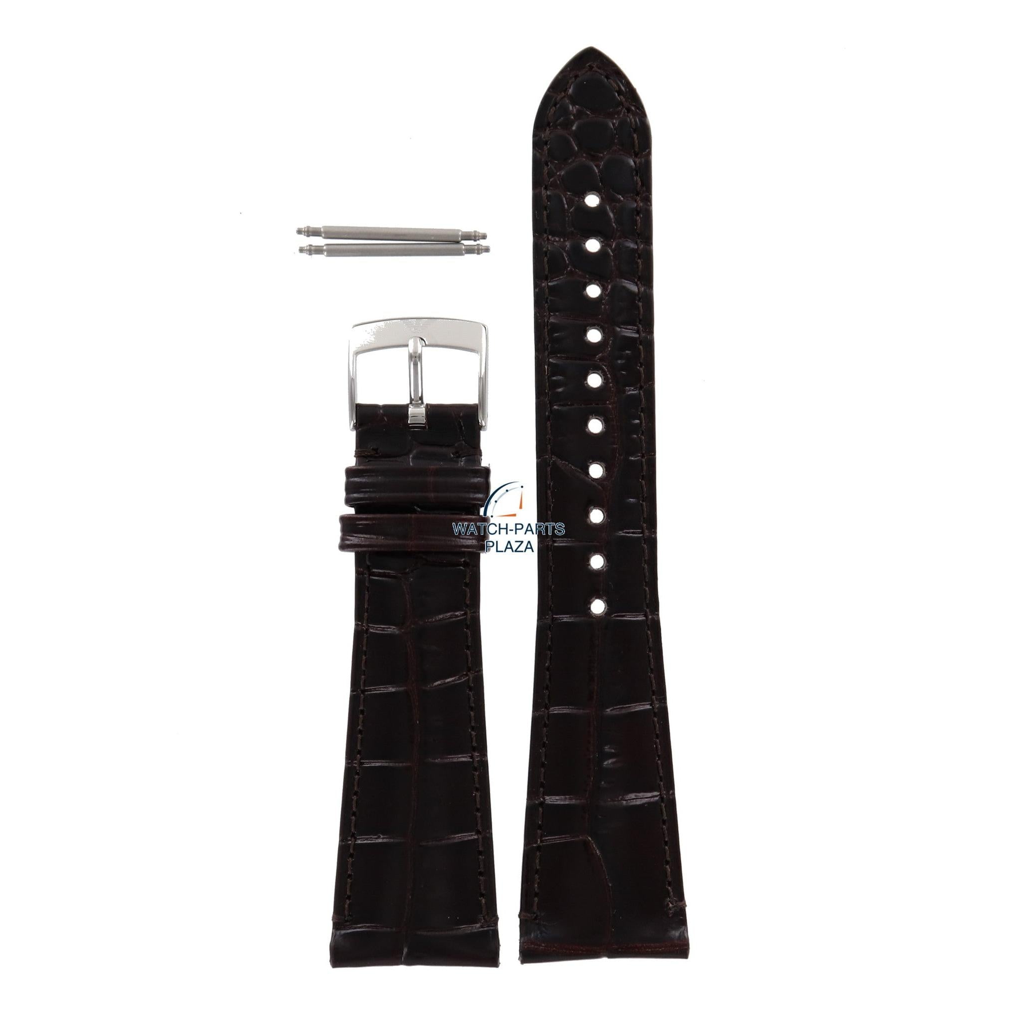 Watch Band AR0285 Emporio Armani dark brown leather strap 22mm original - Watch Plaza