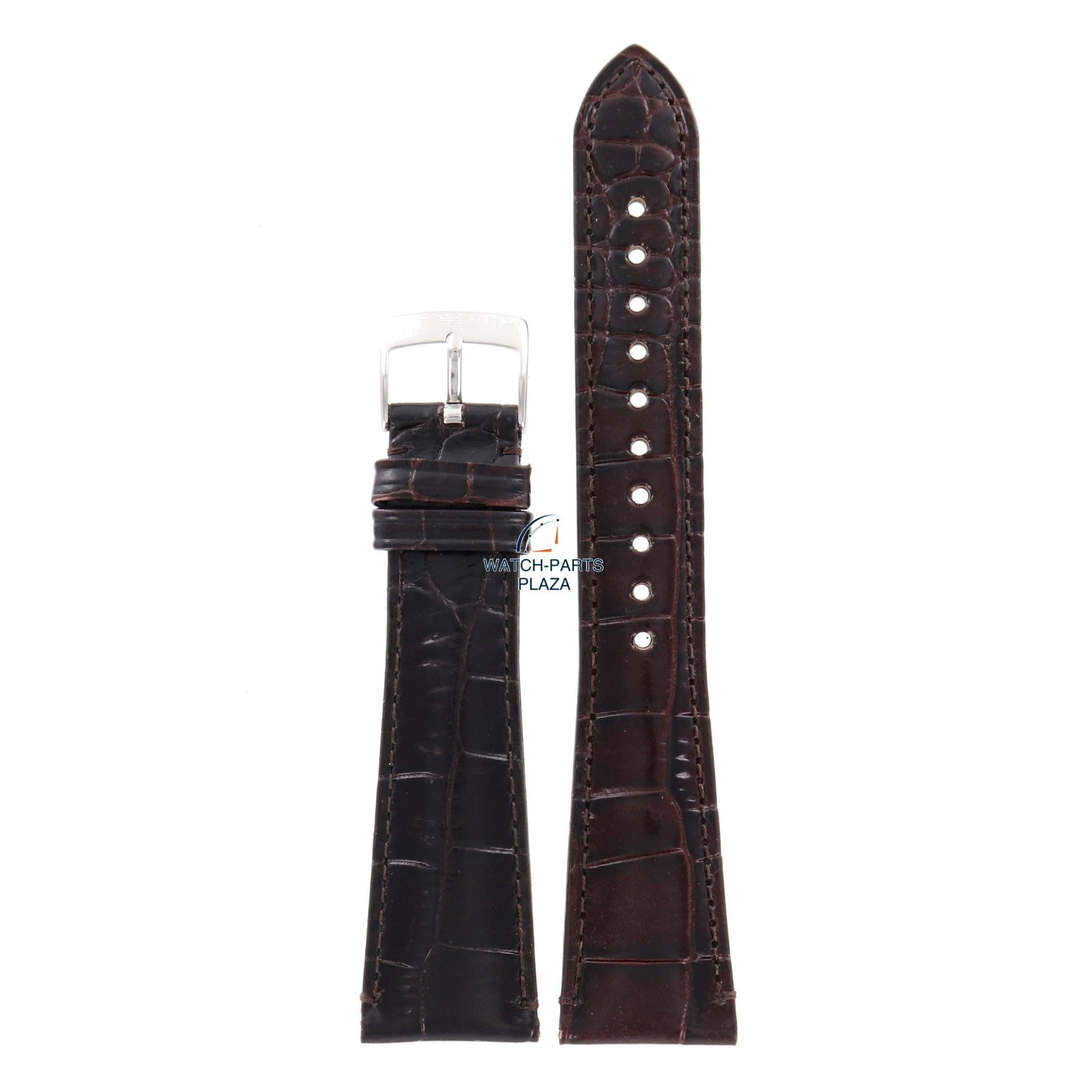Watch Band AR0403 Emporio Armani Marco Medium brown leather strap 22mm original AR0490 - Watch Plaza