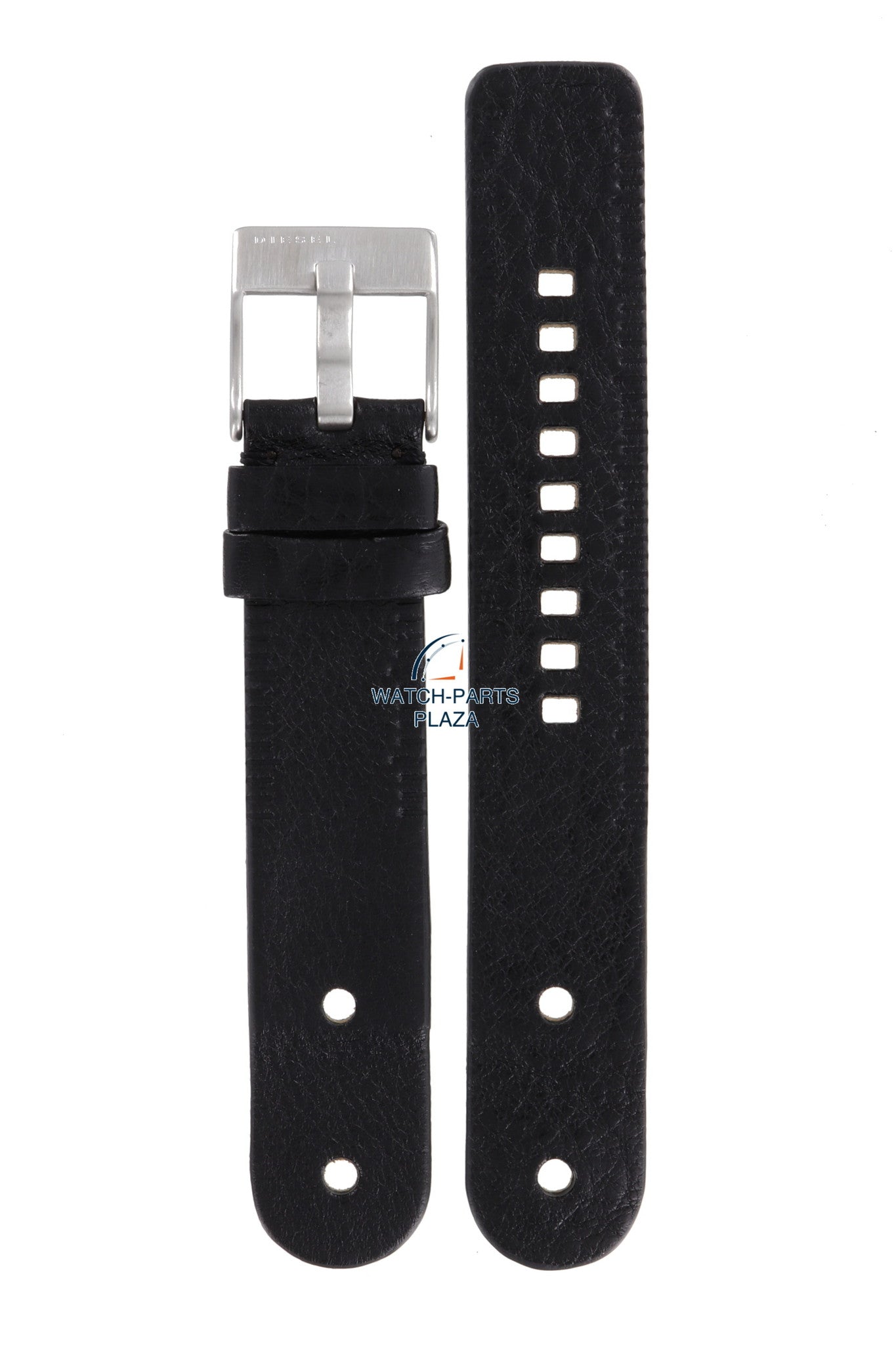 Watch Band Diesel DZ1001 / DZ1002 black leather strap 20mm original strap - Watch Plaza