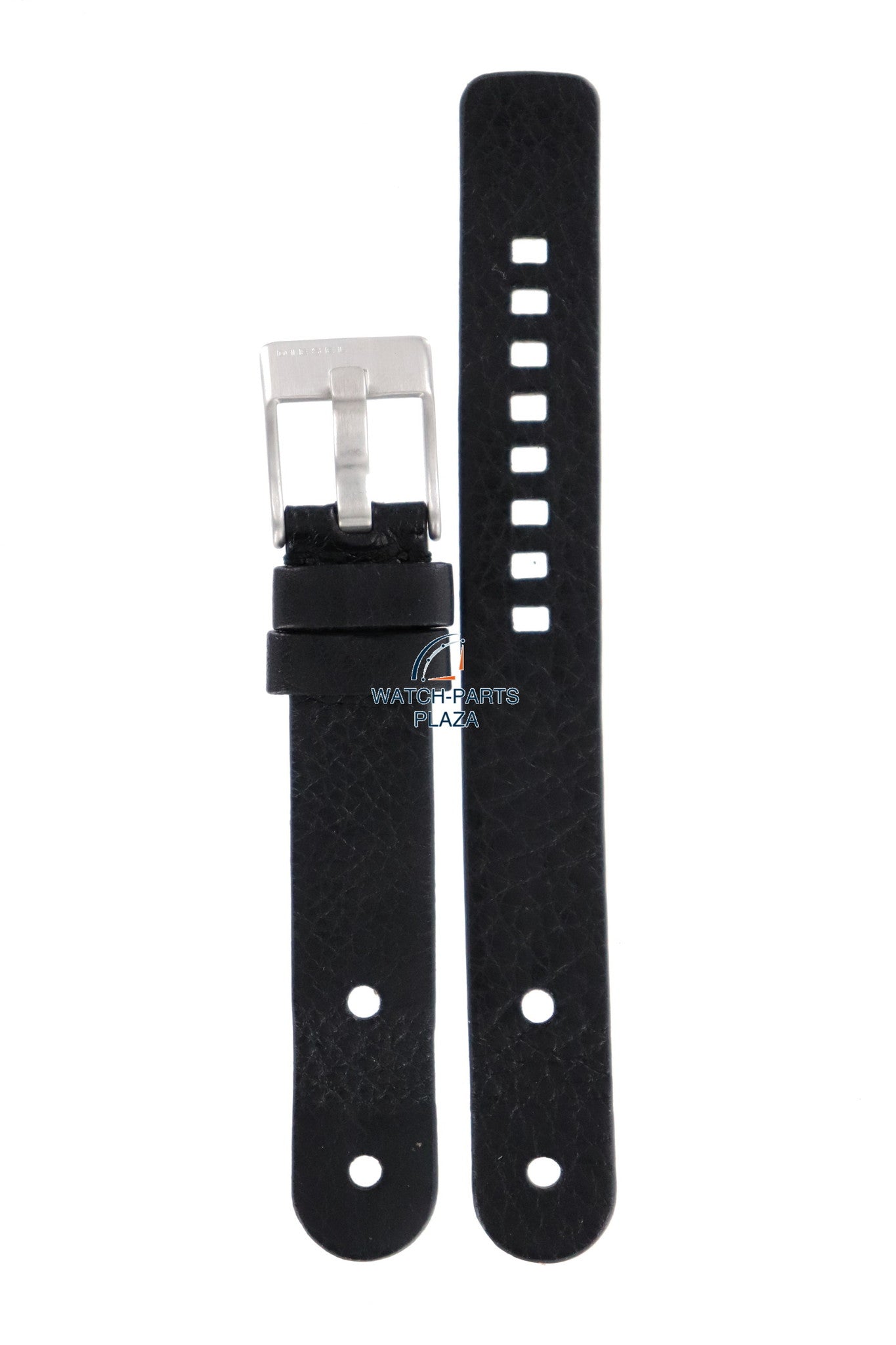 Watch Band Diesel DZ1011 black genuine leather strap 16mm original - Watch Plaza