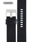 Watch Band Diesel DZ1024 black leather strap 26mm genuine replacement - Watch Plaza