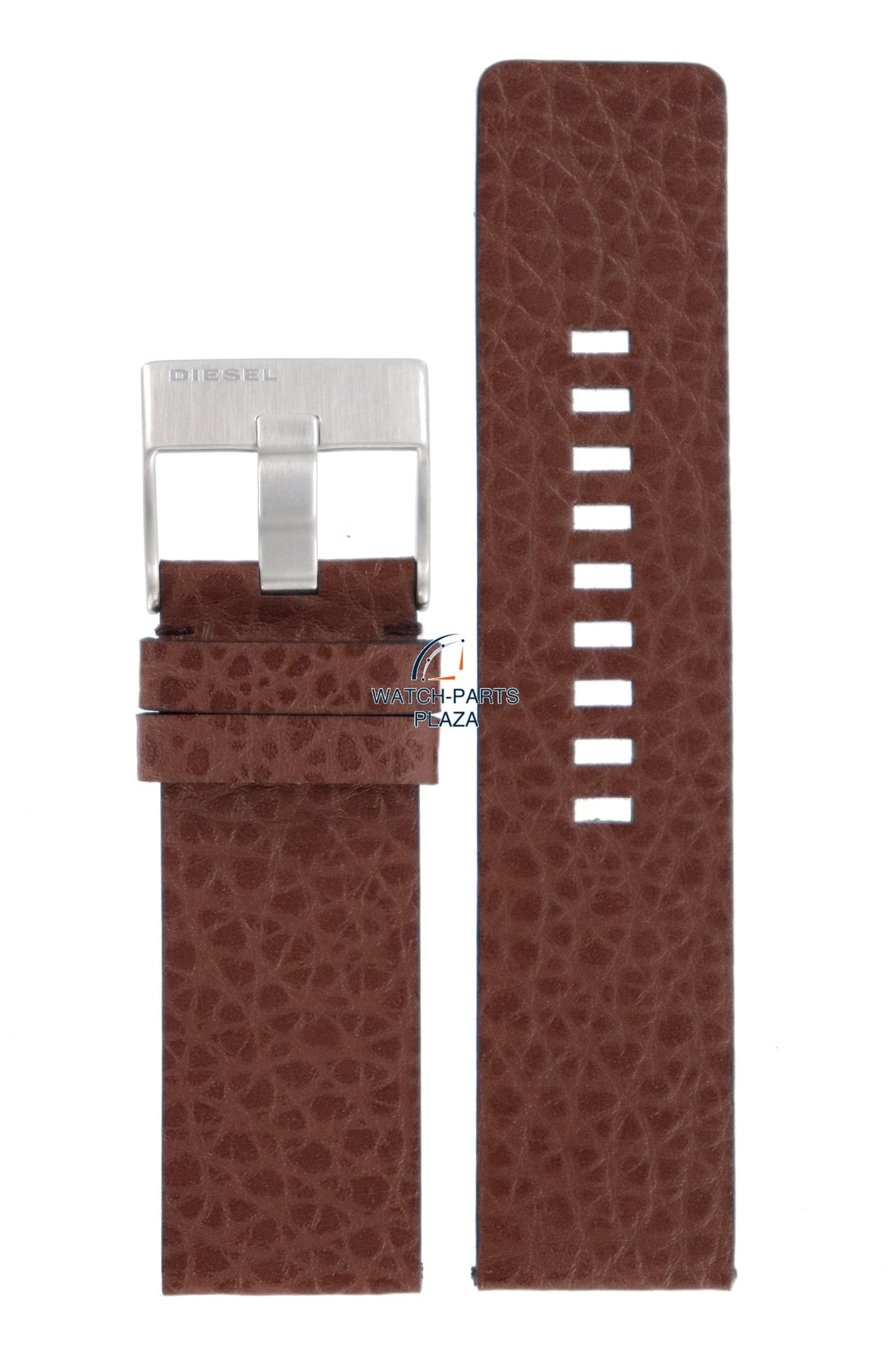 Watch Band Diesel DZ1054 brown leather strap 26mm genuine - Watch Plaza