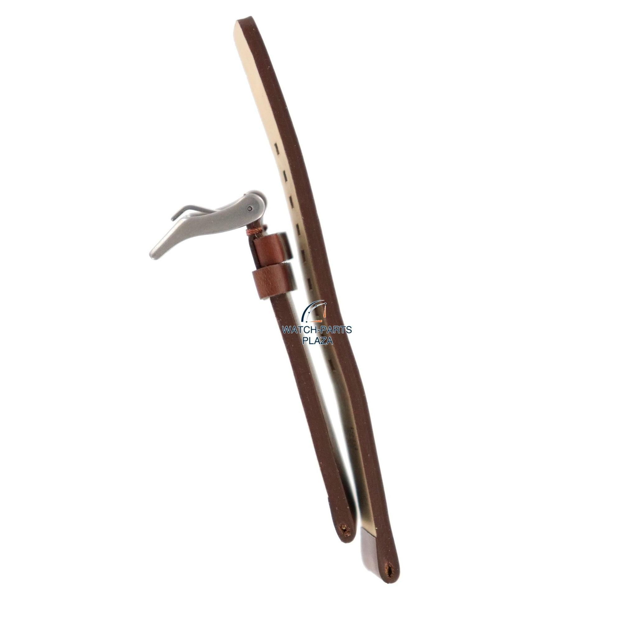 Watch Band Diesel DZ1075 brown leather strap 24mm original - Watch Plaza