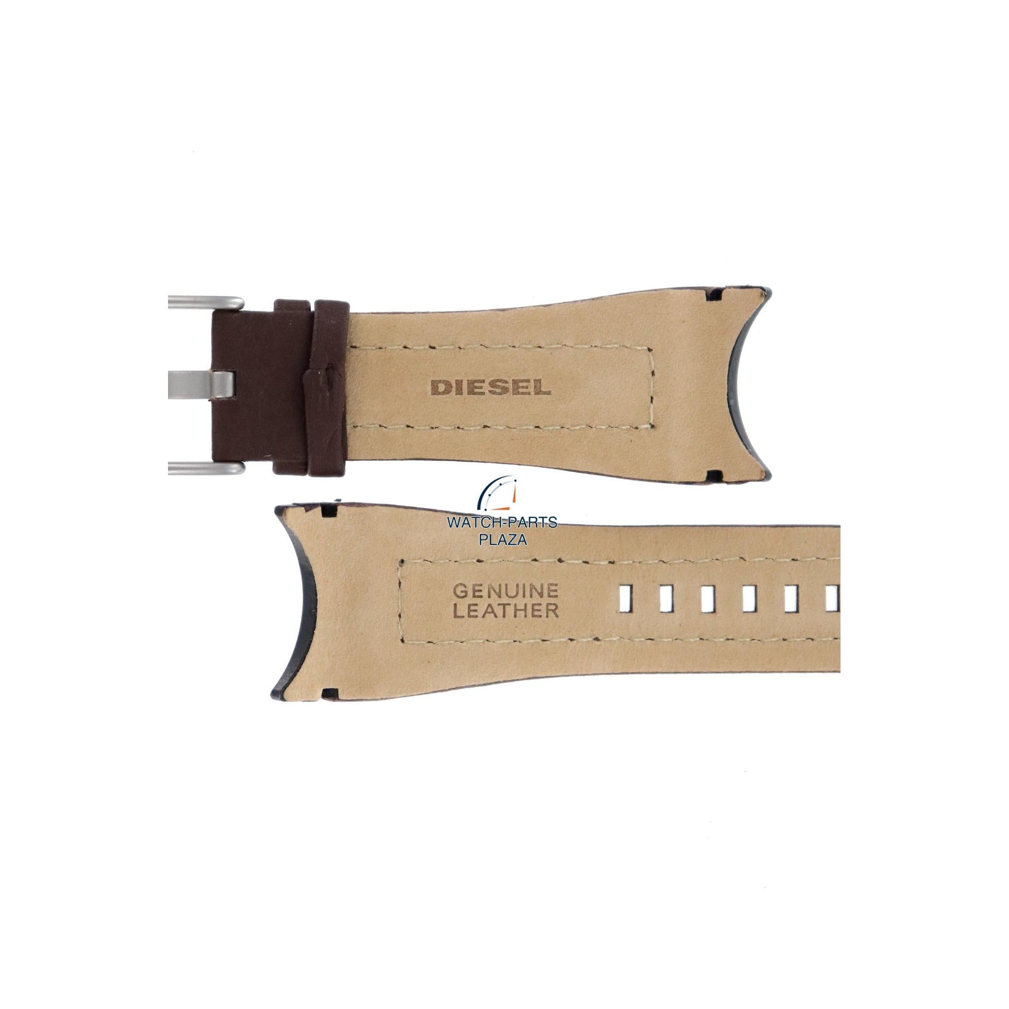 Watch Band Diesel DZ1095 brown leather strap 28mm original - Watch Plaza