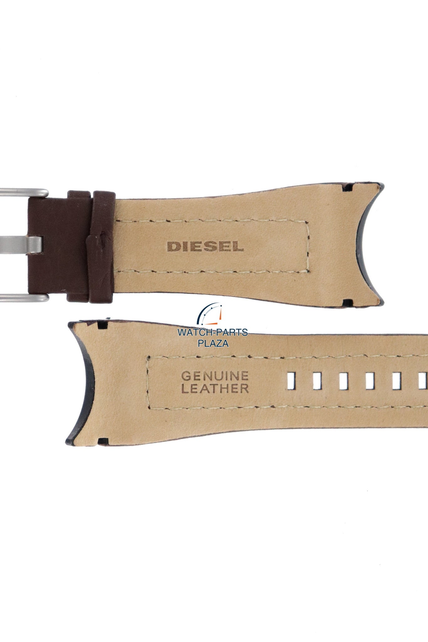 Watch Band Diesel DZ1095 brown leather strap 28mm original - Watch Plaza