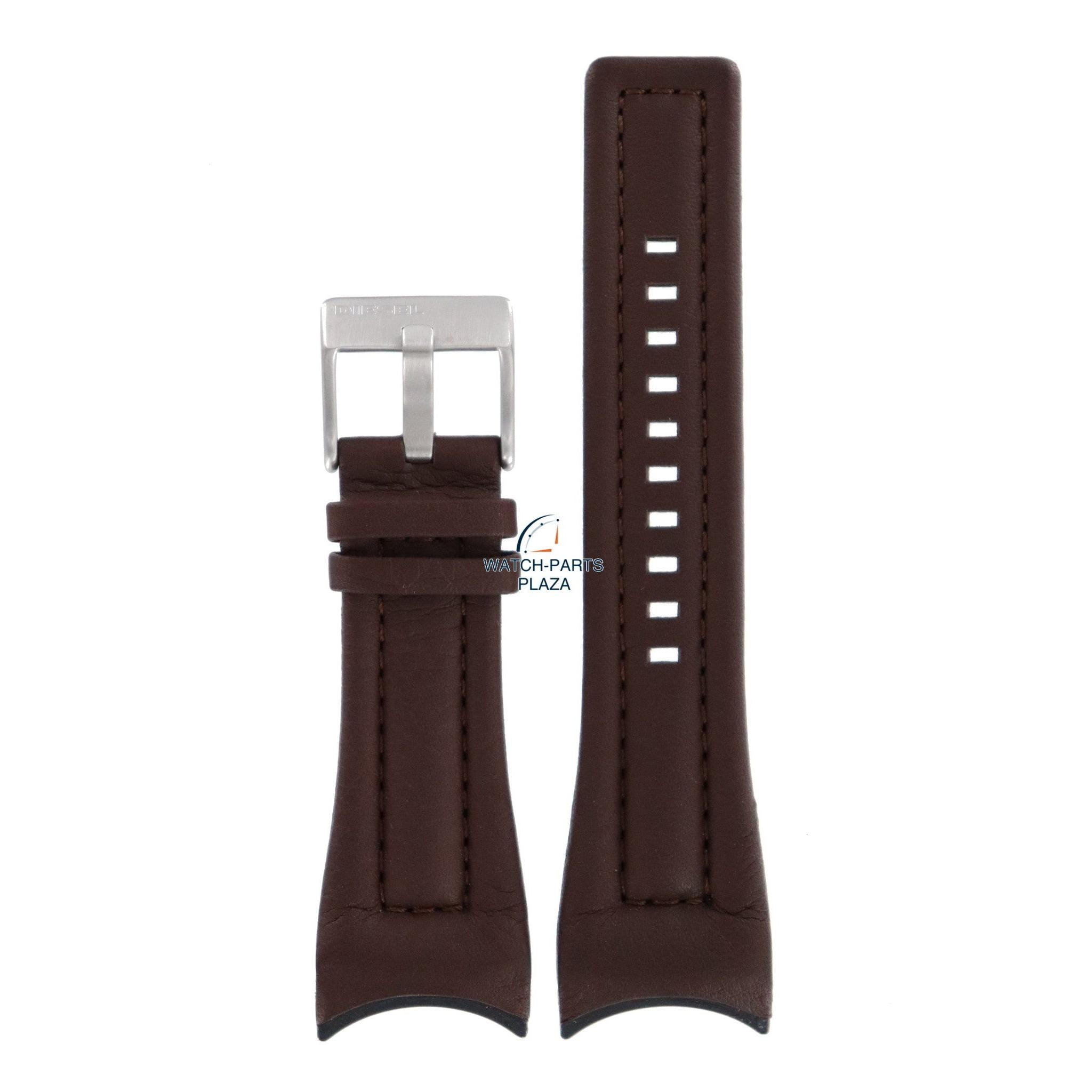 Watch Band Diesel DZ1095 brown leather strap 28mm original - Watch Plaza