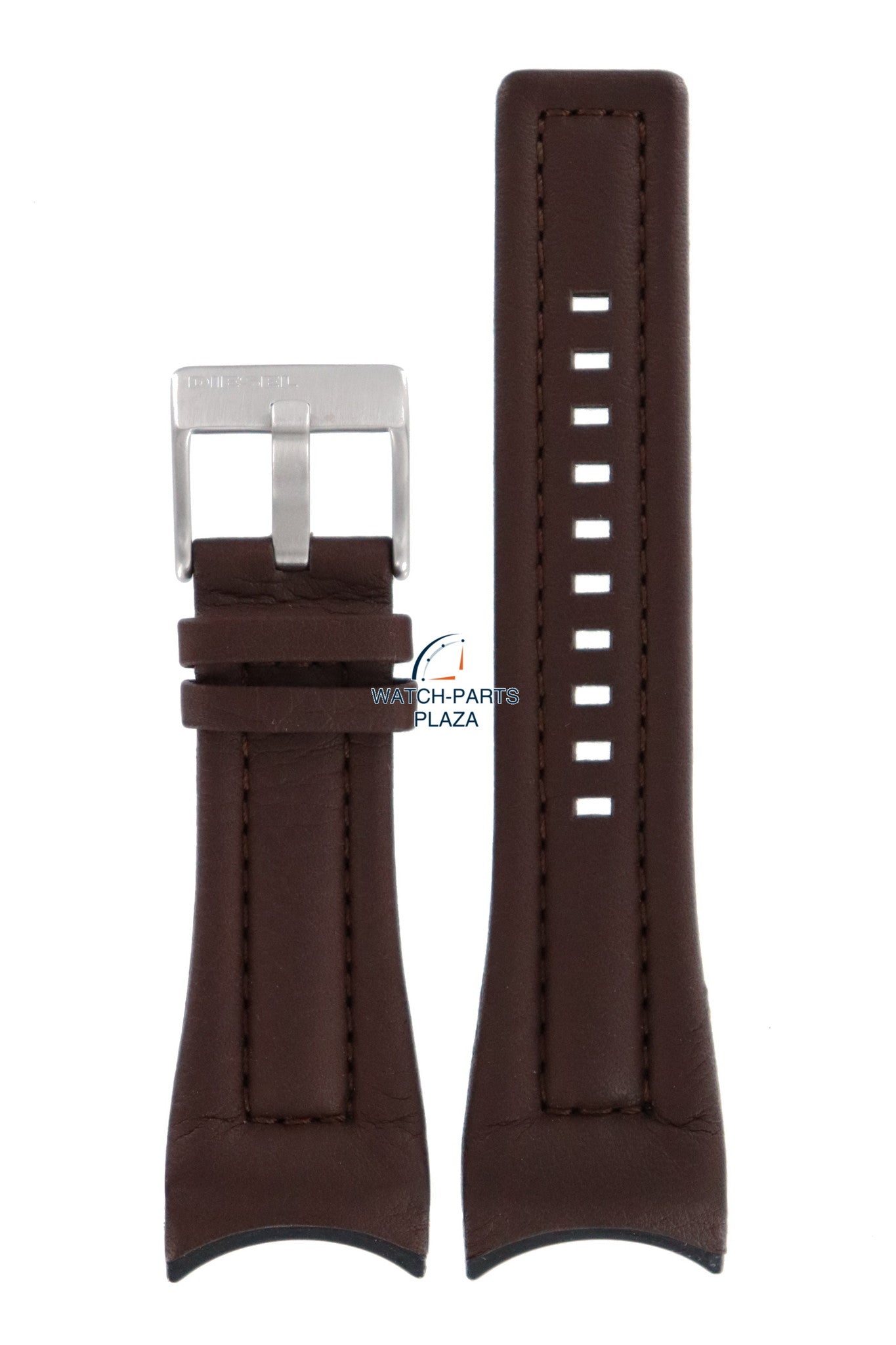 Watch Band Diesel DZ1095 brown leather strap 28mm original - Watch Plaza