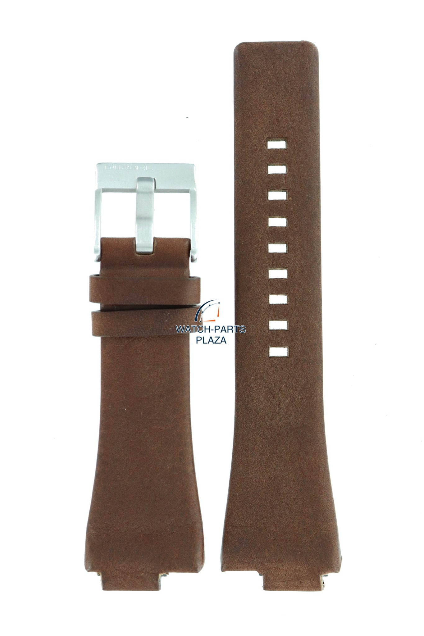 Watch Band Diesel DZ1101 brown leather strap 14mm original - Watch Plaza