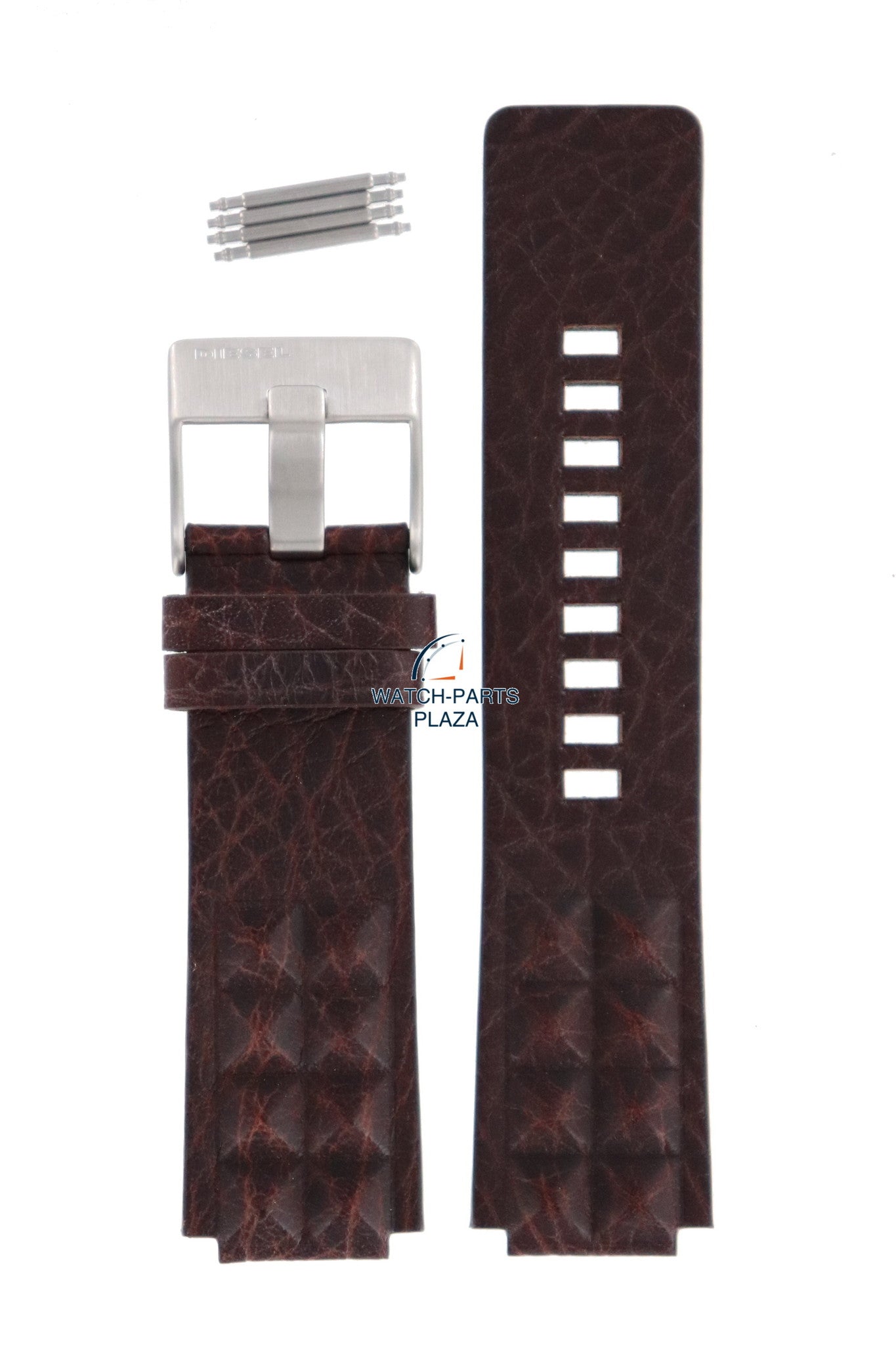 Watch Band Diesel DZ1105 brown leather strap 18mm original - Watch Plaza