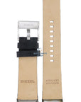 Watch Band Diesel DZ1106 black genuine leather strap 26mm original - Watch Plaza