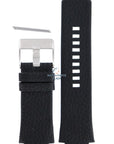 Watch Band Diesel DZ1109 black grain leather strap 20mm original - Watch Plaza