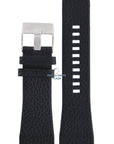 Watch Band Diesel DZ1115 / DZ1116 Barrel black leather strap 29mm original - Watch Plaza