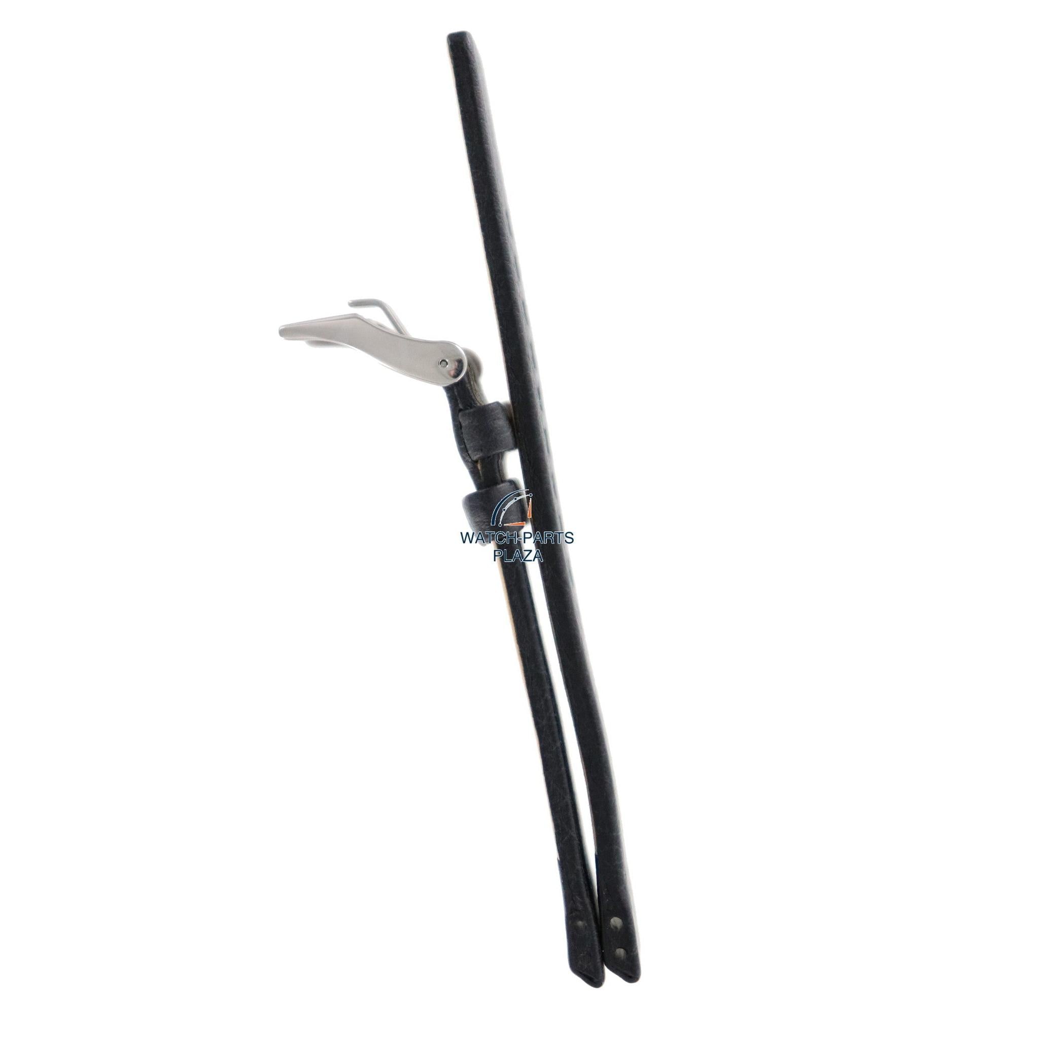 Watch Band Diesel DZ1115 / DZ1116 Barrel black leather strap 29mm original - Watch Plaza