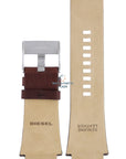 Watch Band Diesel DZ1132 Cliffhanger Big brown leather strap 25mm original - Watch Plaza